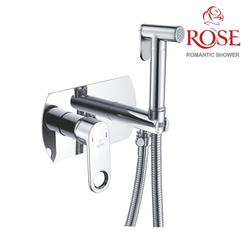 ROSE Встроенный гигиенический душ для биде латунный смеситель на стену
