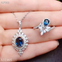 kjjeaxcmy boutique de joyer%c3%ada plata ley 925 con lncrustaciones topacio azul natural piedras preciosas femeninas colla marry