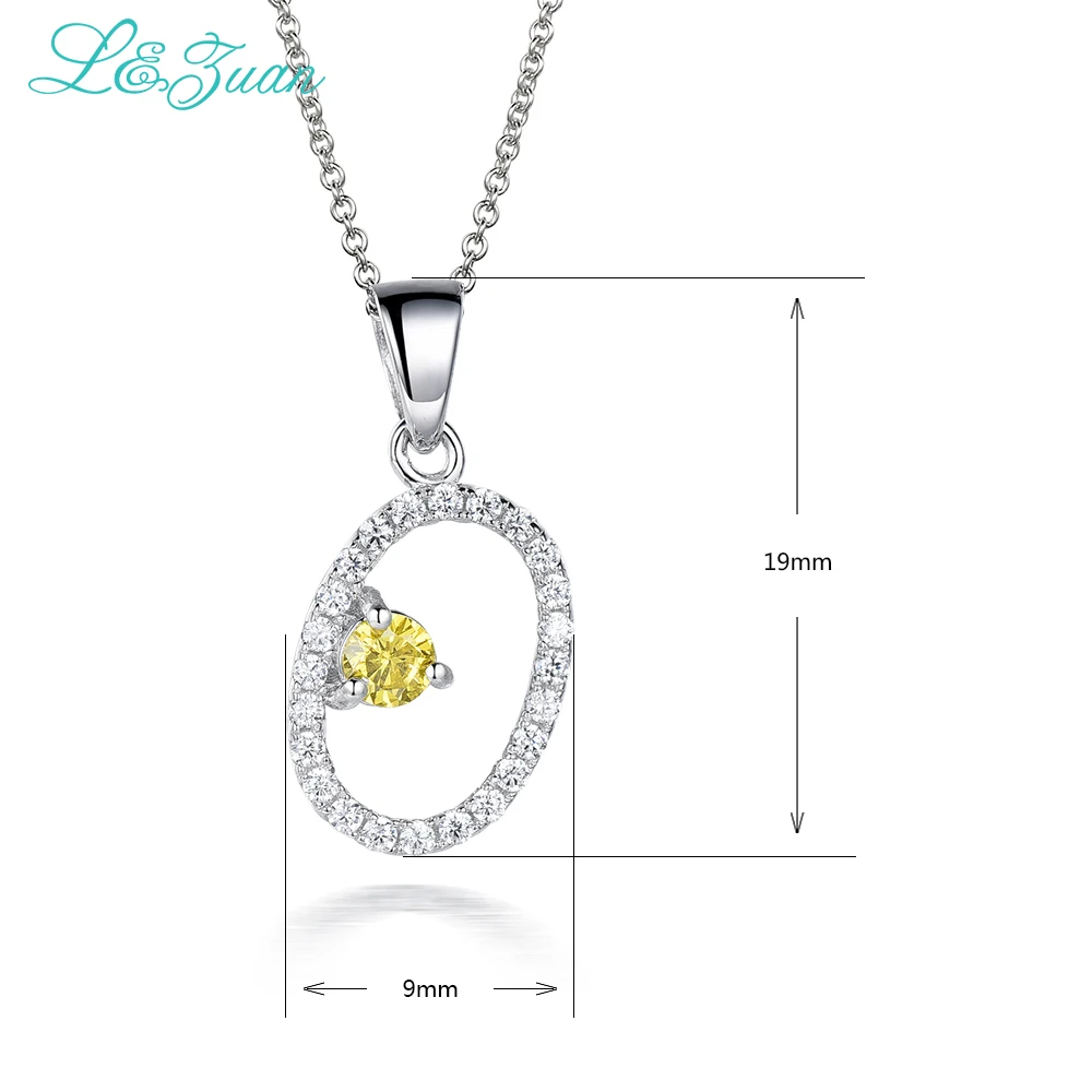 2017 Новый стиль ожерелье с буквами l &amp zuan 0.93ct ювелирные изделия из стерлингового