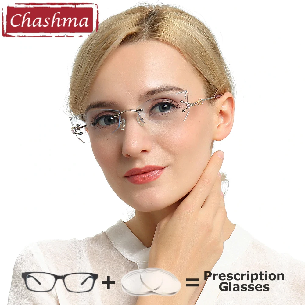 Очки Chashma женские очки кошачий глаз оправа-бабочка роскошные модные для