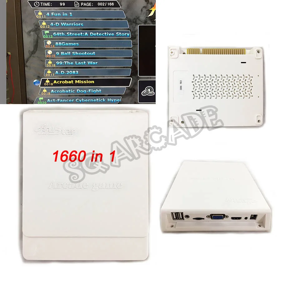 Коробка 9 1660 в 1 аркадный аппарат, печатная плата VGA и HDMI 28 Pin разъем игровая доска аркадный шкаф картридж