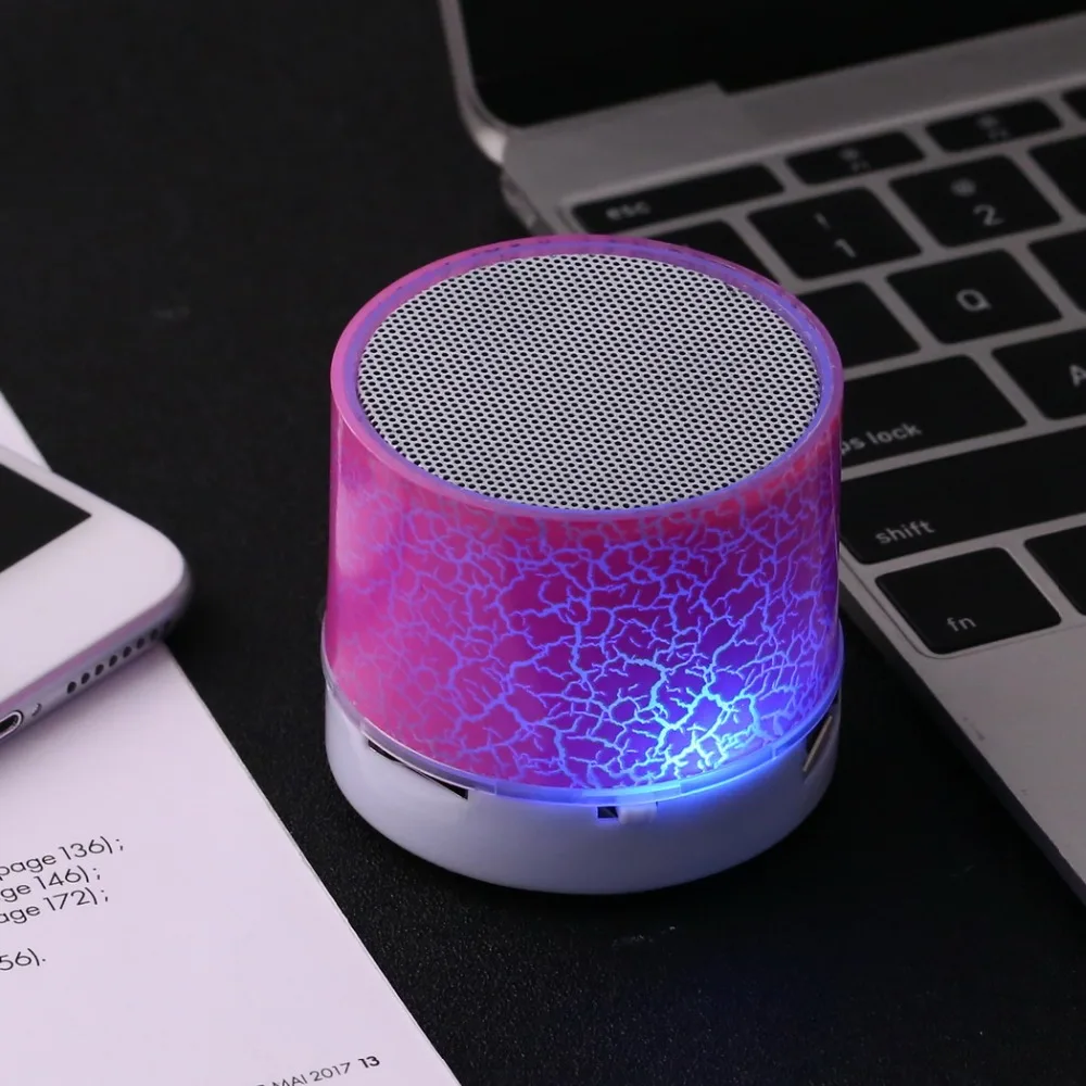 Светодио дный мини беспроводной Bluetooth динамик TF USB FM портативный музыкальный