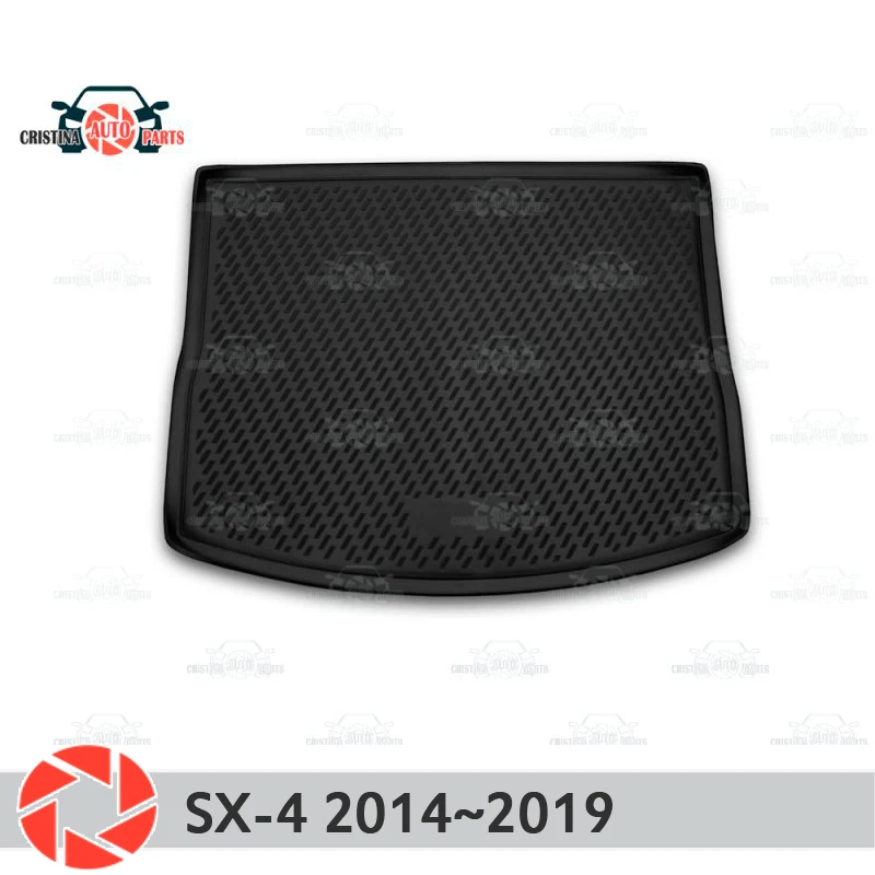 Коврик для багажника Suzuki SX4 2013 ~ 2019 напольные коврики Нескользящие полиуретановые