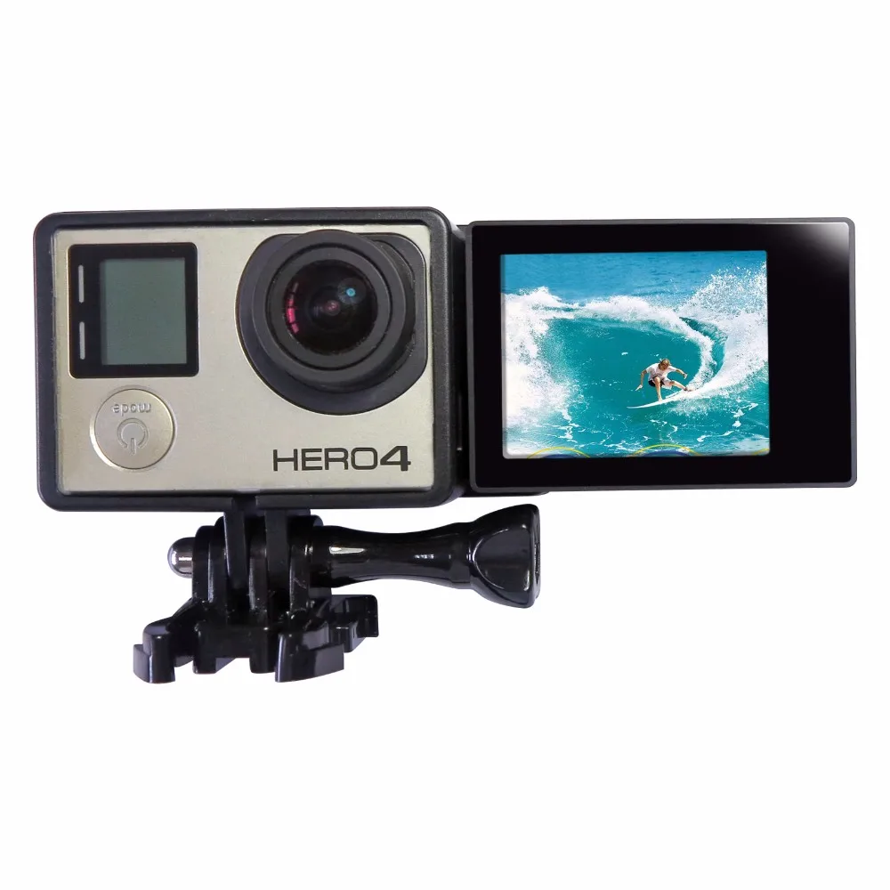 Новый 2 дюймовый ЖК дисплей GoPro с защитной рамкой и адаптером для экрана Gopro Hero 4 3 +