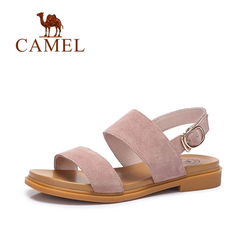 CAMEL/Женские повседневные сандалии женская обувь из коровьей замши матовая кожа