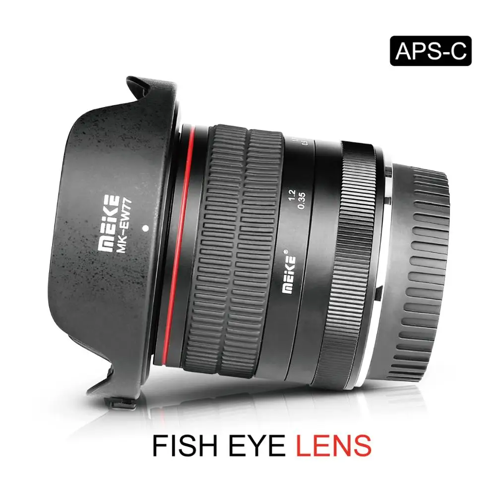 Объектив Meike 8 мм f3.5 f/3 5 широкоугольный рыбий глаз для камеры Canon с байонетом EF
