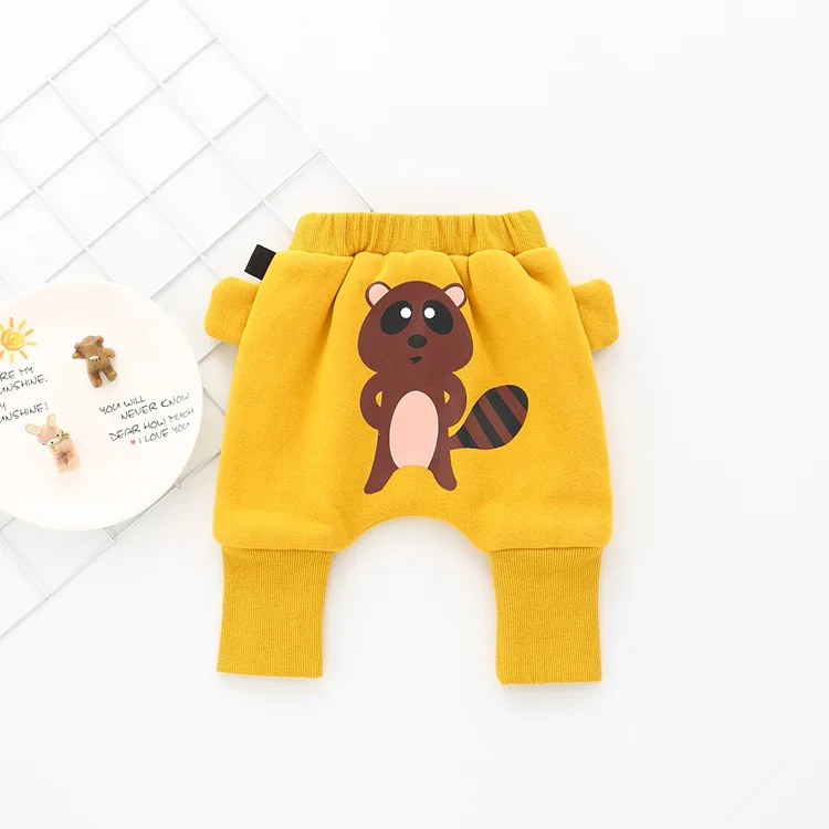 Детские модный бренд теплый хлопок брюки осень-зима одежда bebe новорожденный