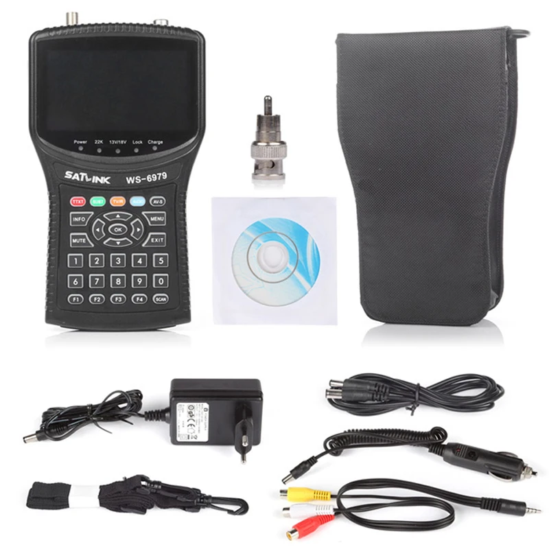 Satlink WS-6979 Цифровой спутниковый Finder DVB-S2 DVB-T2 MPEG4 hd combo спектра приемник анализатор
