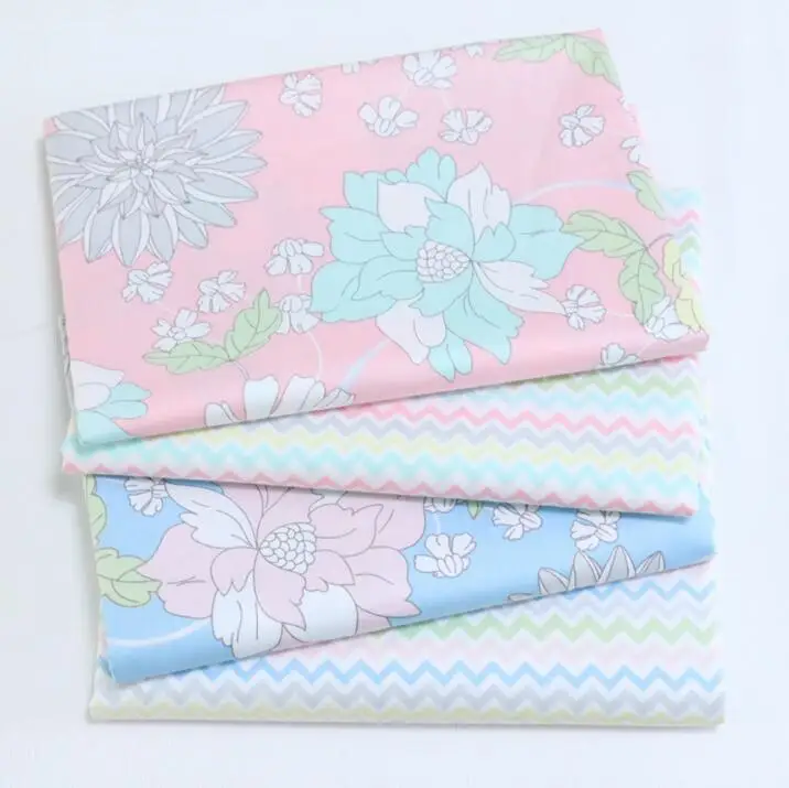 2017 4pic/lot 40*50cm New arrival cotton fabric costura for Handmade Pillowcases twill tissu sewing Child quilt Patchwork E002 | Дом и сад