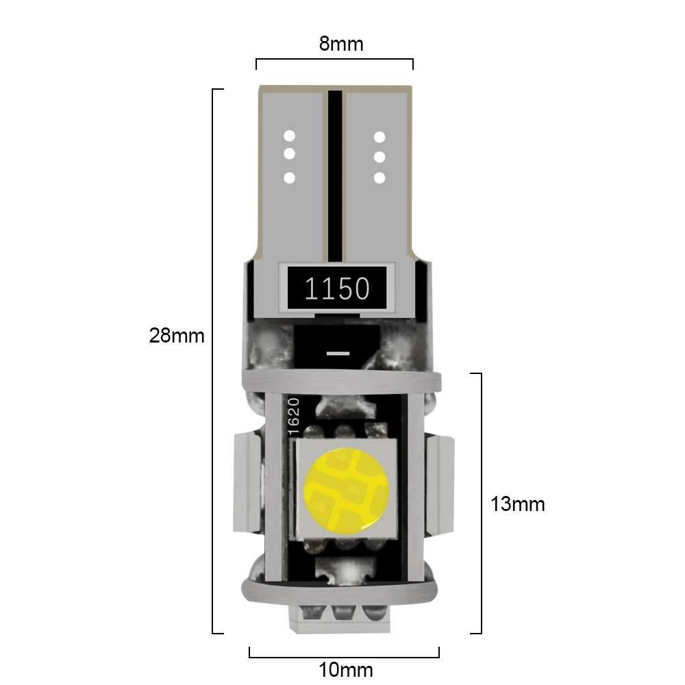 Современный Автомобиль 5050 T10 5SMD W5W LED габаритный фонарь парковки лампа 12V 6000K белый