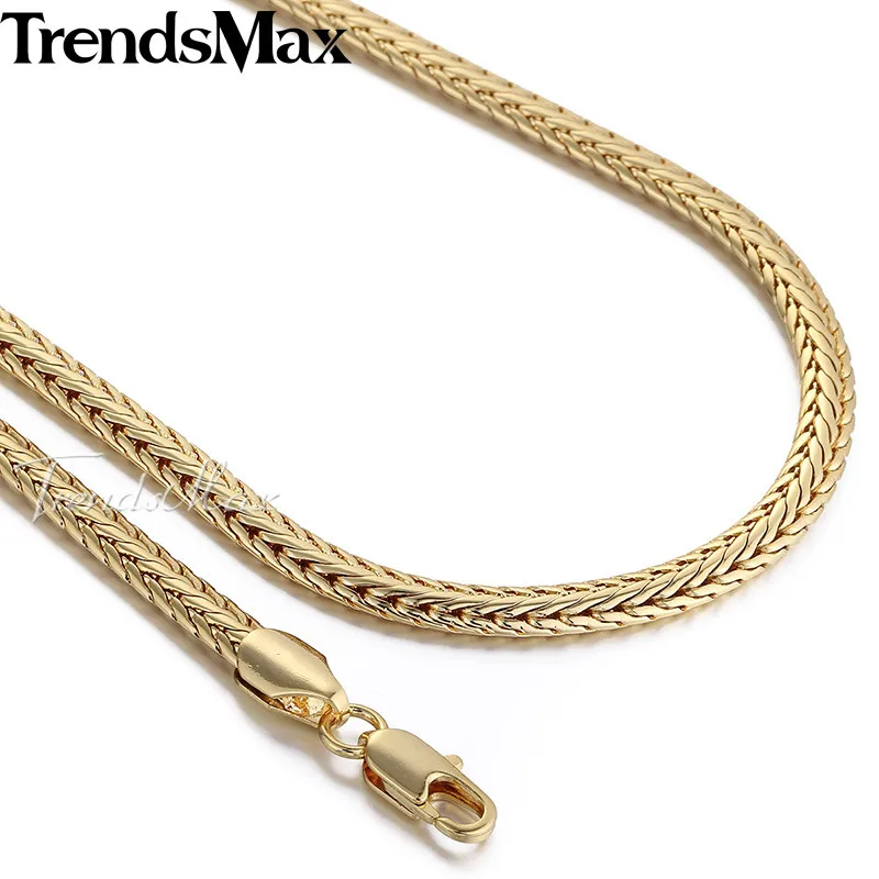 Trendsmax для мужчин's цепочки и ожерелья s Золотой Лисохвост цепи мужчин Jewelry 2018