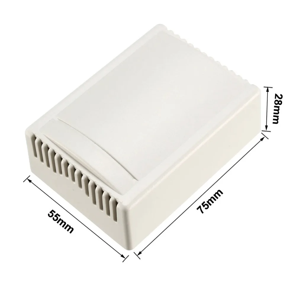 Uxcell 1 шт. 75x55x28 мм ABS Электронный DIY сигнализация распределительная коробка корпус Чехол Off White для сигнала шасси