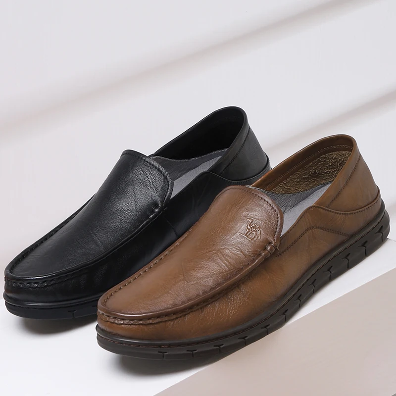 CAMEL Men's Shoes Genuine Leather Spring New Men Loafers Business Casual England Soft Bottom Comfortable Dad for | Обувь