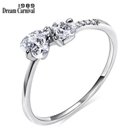 dreamcarnival 1989 small petite midi ring women lover jewelry aaa zircon fashion engagement super cute valentine gift r28025