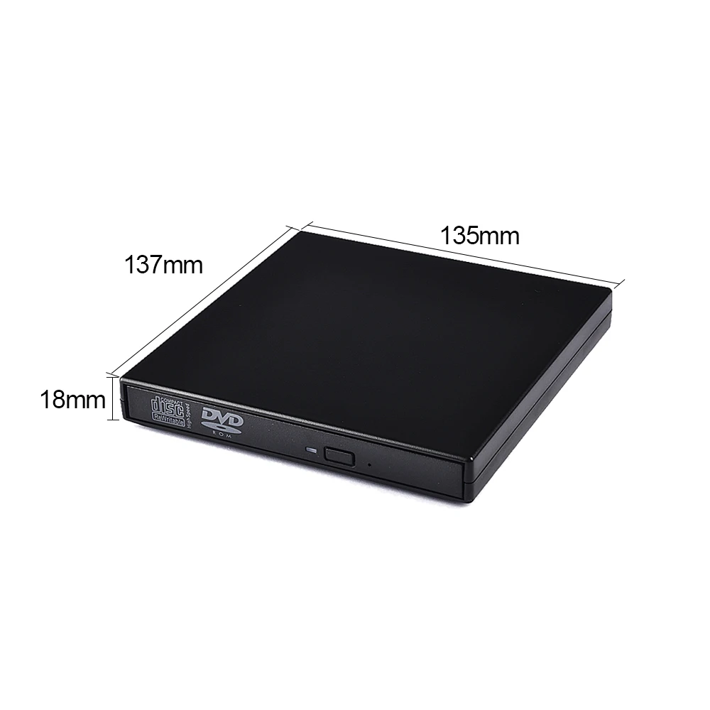 Внешний оптический привод Deepfox usb 2 0 DVD комбинированный с функцией записи для ПК Mac
