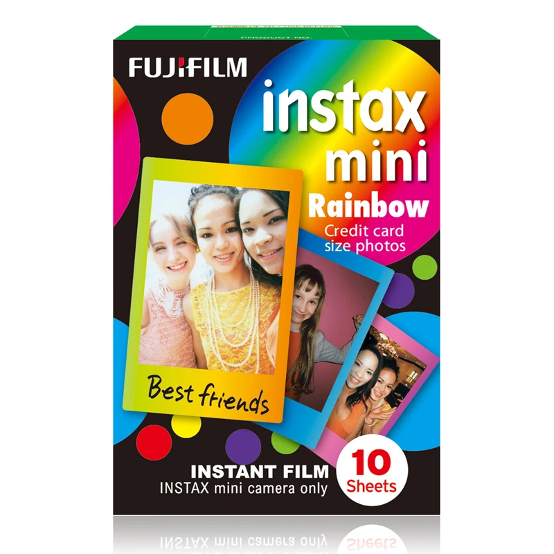 Fujifilm Instax Mini Rainbow мгновенная пленка (10 листов) для 7s 8 + 9 25 50s 70 90/Share SP-1 SP-2 принтер |