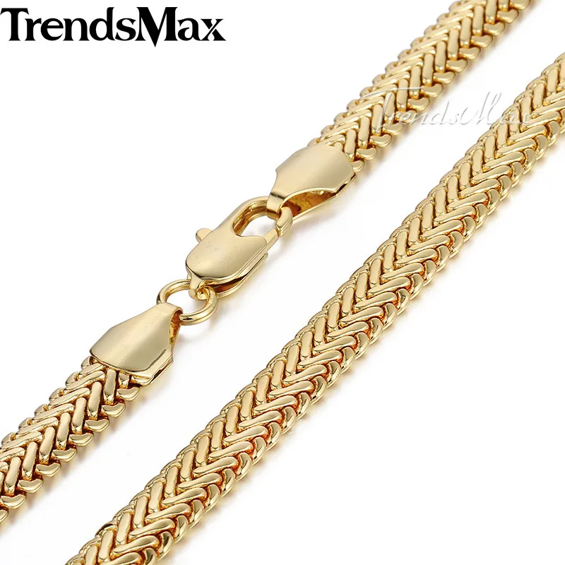 Ожерелье Trendsmax Wo для мужчин и женщин колье с цепочкой в виде змеи елочки лисий