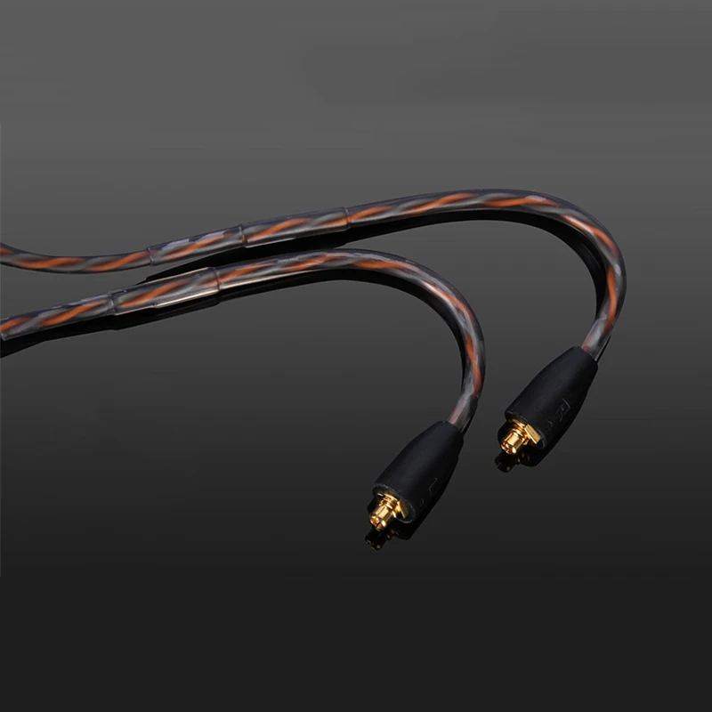 Earmax 4 мм Hi-Fi наушники кабель монокристаллическая Медь серебрение MMCX аудио Замена