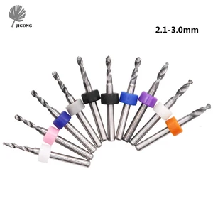 JIGONG 10 шт., сверло с титановым покрытием, HSS, Гравировальный набор мини-сверл, плотник, деревообрабатывающий набор сверл