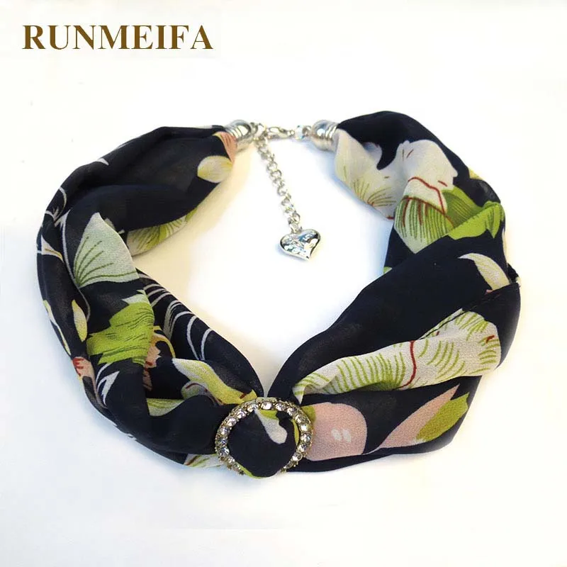 Ожерелье из шифона RUNMEIFA с принтом нагрудник для ключицы железное звено цепи