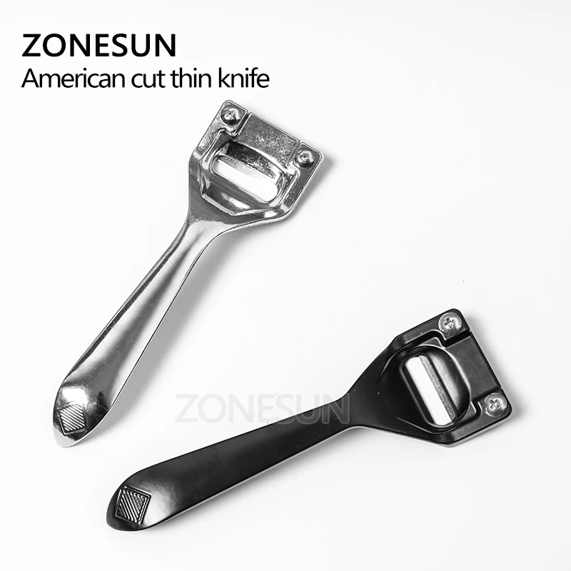 Кожаный нож ZONESUN для резки краев 3 лезвия складные швы инструмент обрезки