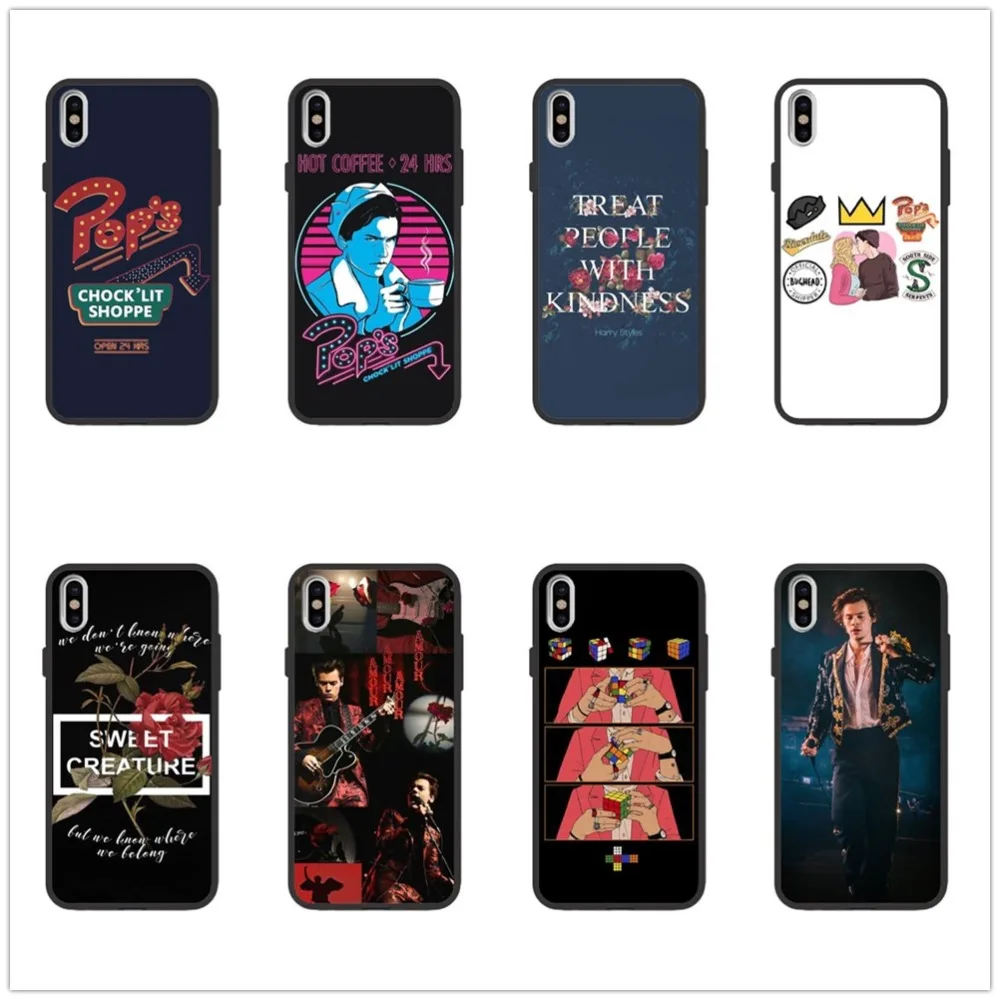 Гарри стили мягкий чехол для телефона силиконовый черный ТПУ Apple IPhone X 8 8Plus 7 7Plus 6 6S