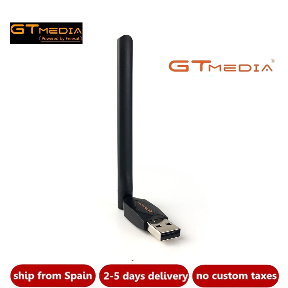 GTmedia V8 USB Wi-Fi с антенной для работы V7s HD V7 комбо V7 плюс v8 супер цифровых спутниковых ресиверов и других установленных лучших ТВ коробка
