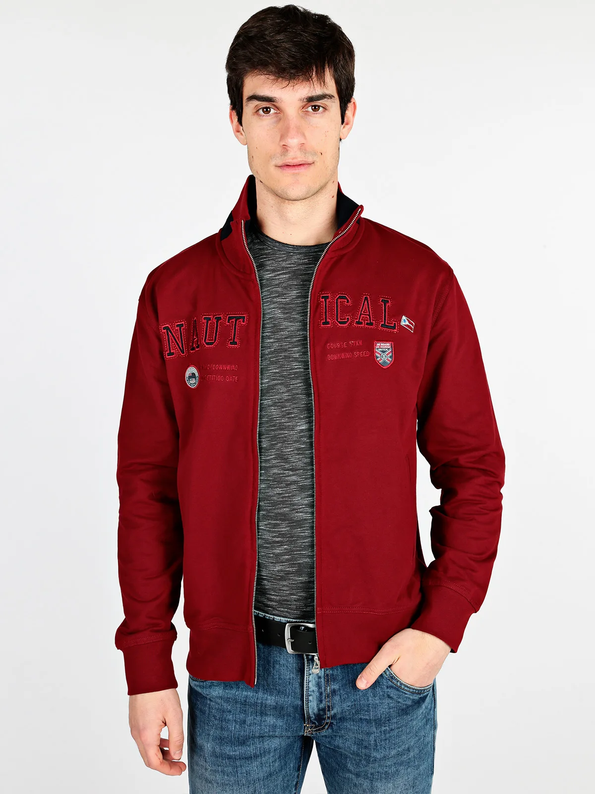 Мужская толстовка с высоким воротником|Мужские толстовки и свитшоты| |