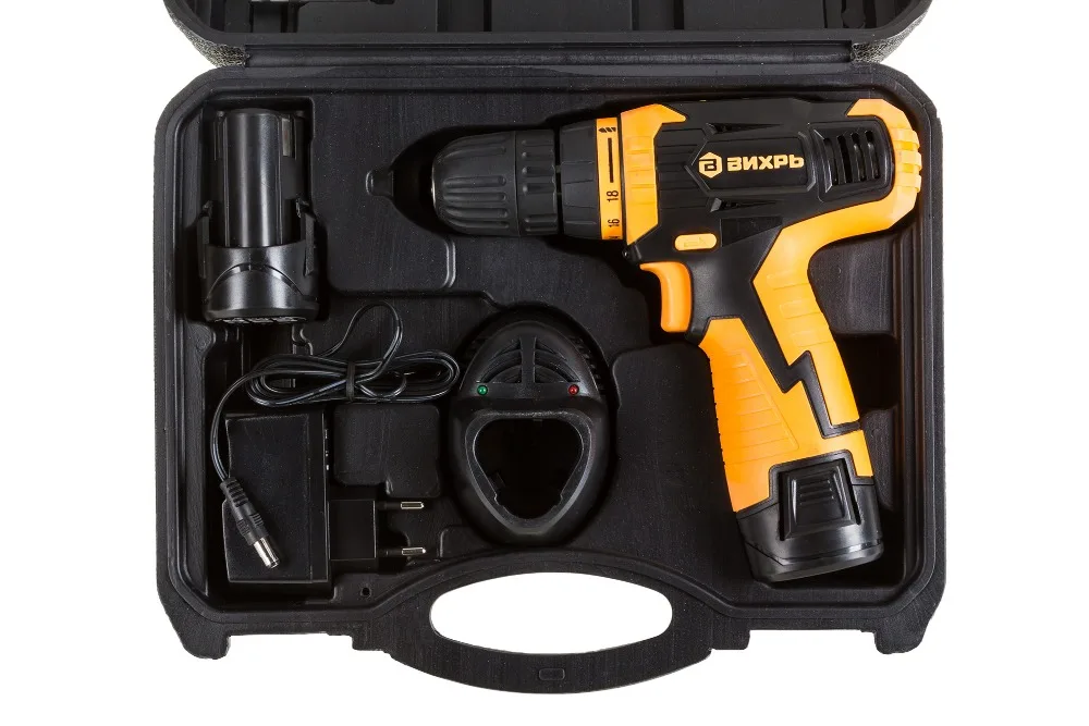 Iуруповерт аккумуляторный Вихрь ДА 12Л 2К 12В 1300мАч|cordless drill|electric drillbattery cordless drill |