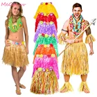 Юбка из гавайской Травы Хула, 30406080 см, пляж Луау украшение для вечерние, танец хула, платье-травка, тропивечерние праздничные принадлежности