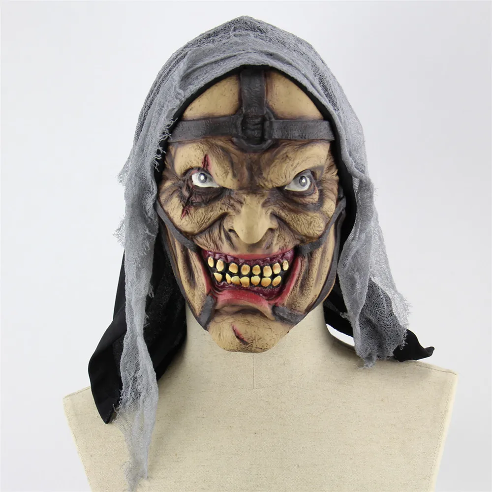 Маска колдун XCOSER Horror для Хэллоуина Маскарадная маска колышки мужчин латексная
