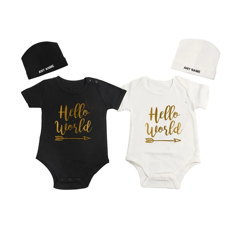 Culbutomind/Модная одежда с принтом Hello World для близнецов мягкие хлопковые костюмы