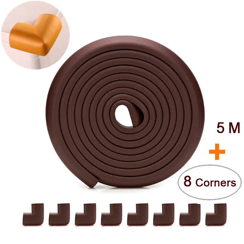 Protector de esquinas de protecci&oacute;n para ni&ntilde;os, 5 M + 8 unidades, seguridad para beb&eacute;s, protectores de bordes y esquinas, forma de &aacute;ngulo, cinta gratis, venta al por mayor-0