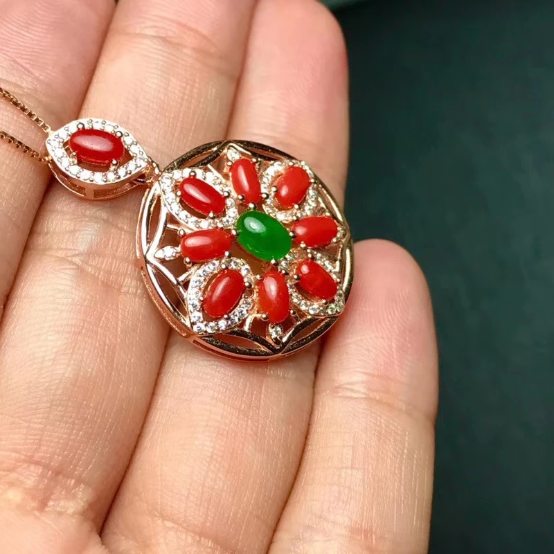 Ювелирные изделия KJJEAXCMY boutique из серебра 925 пробы женский кулон с натуральным