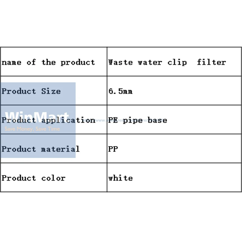 1 PC 1/4 6.5MM 40MM ID RO system Drain Clamp Clips Drinking water Waste clip filter | Обустройство дома