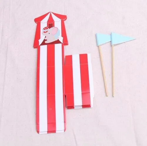 

Red Circus Animals Design Favor Box 150PCS/LOT baby shower baptism party candy guest gift present box birthday