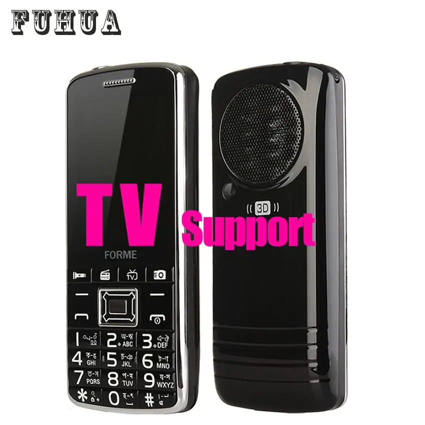 Оригинальный FORME TV1 Dual SIM карты мобильного телефона большой клавиатуры спикер FM