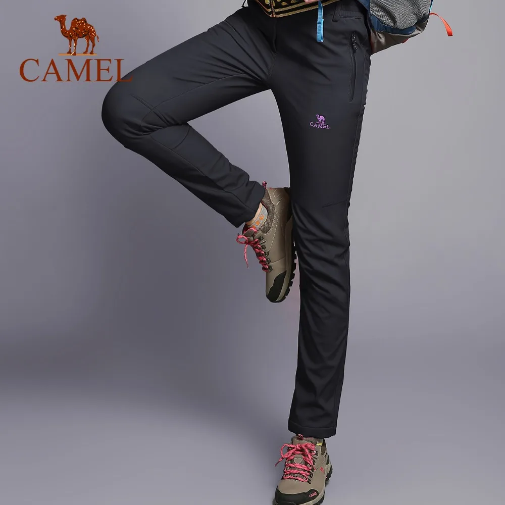 

CAMEL Women Hiking Pants Outdoor Softshell Trousers Autumn Winter Windproof Waterproof Sport Climbing Trekking Pants