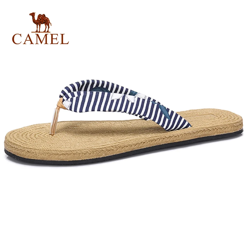 CAMEL/Новинка летние женские повседневные пляжные шлепанцы в римском стиле удобные