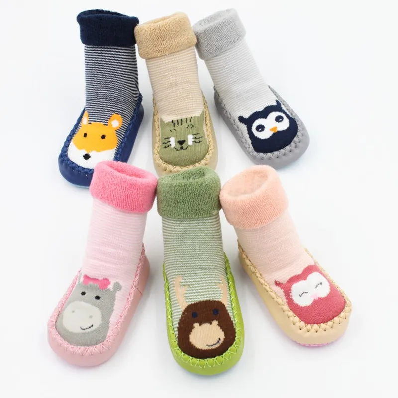 Для маленьких девочек и мальчиков противоскользящая обувь первых шагов осенние