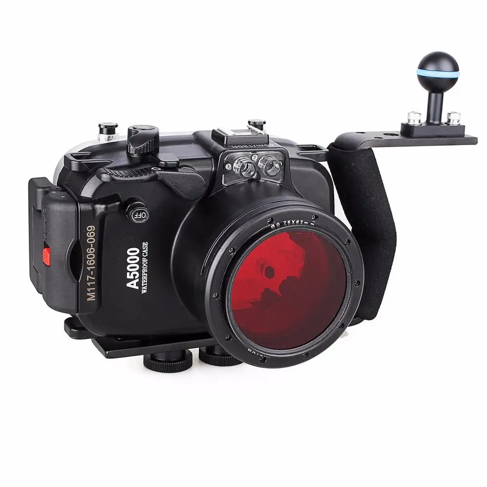 40 м/130 футов корпус камеры для подводного дайвинга Sony A5000 16-50 мм водонепроницаемый