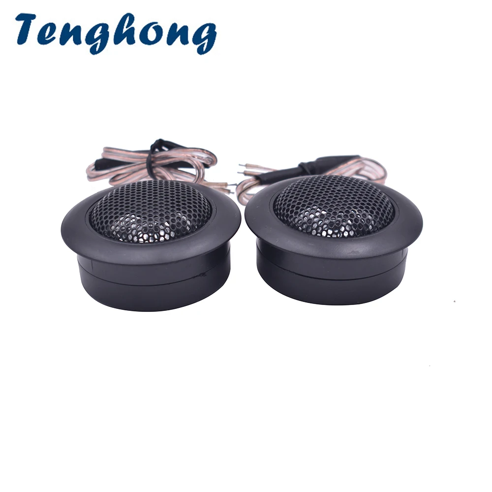 

Tenghong 2pcs Dome Tweeter 4Ohm 30W Audio Auto Sound Car Audio Treble Speaker Super Power Car Modification Loudspeaker DIY