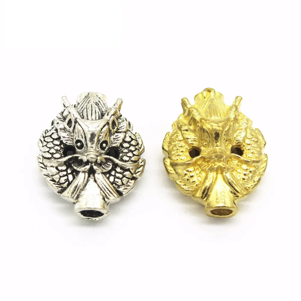 Винтажные металлические бусины разделители из латуни и серебра 2 шт. 17 мм * 21