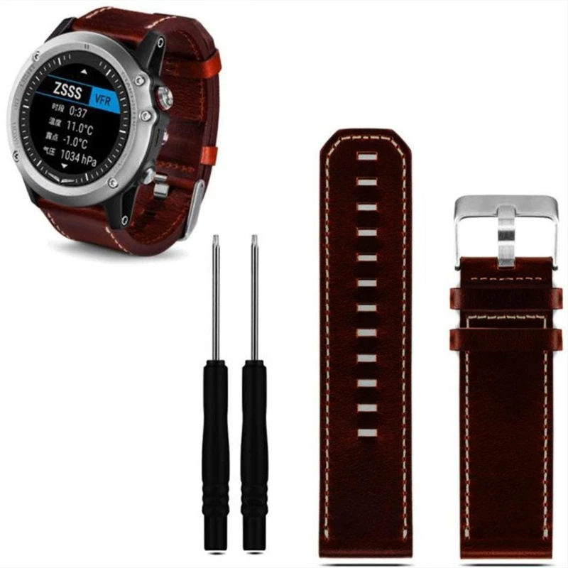 Мягкий Роскошный кожаный ремешок для замены часов Garmin Fenix 3/Fenix 3 HR/Fenix 5X Смарт часы