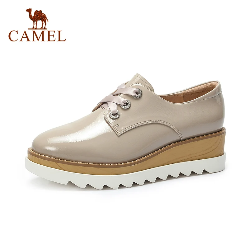 CAMEL/Новые весенние женские тонкие туфли на высокой платформе женская модная