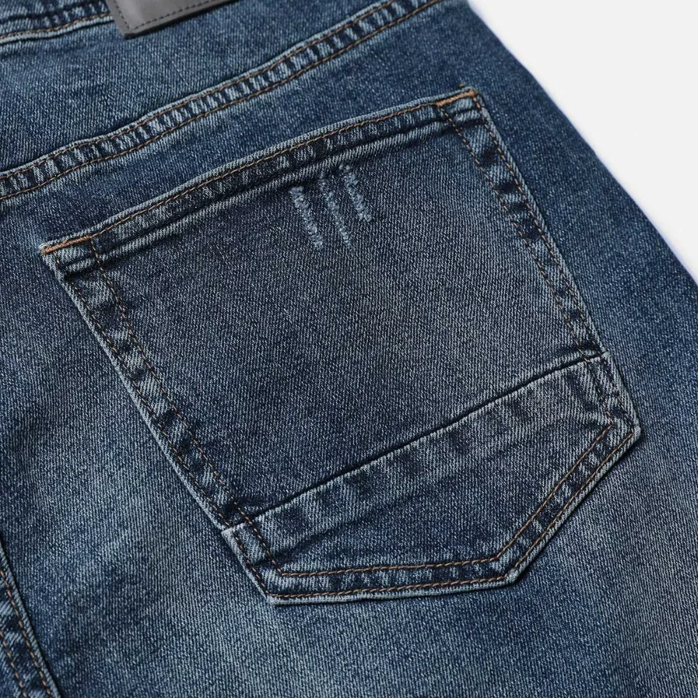 Бренд SIMWOOD мужские джинсы модные повседневные с дырками джинсовые брюки тонкие