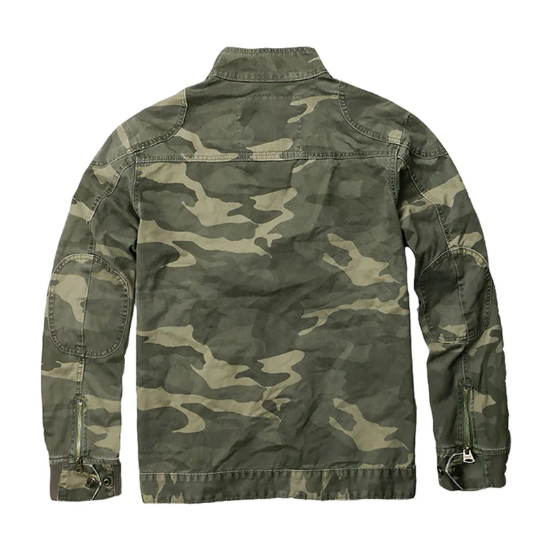 Mens Camouflage Cargo Jackets With Pockets Military Style Camo Tactical Jacket Outerwear For Man Workwear Clothing | Мужская одежда