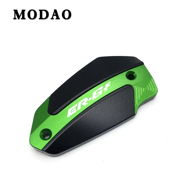 ER6F Green Для KAWASAKI ER6F ER6 F ER6N E R6N 2009- CNC алюминиевый бачок тормозной жидкости для переднего колеса крышки мотоцикла аксессуары - Цвет: ER6F Green