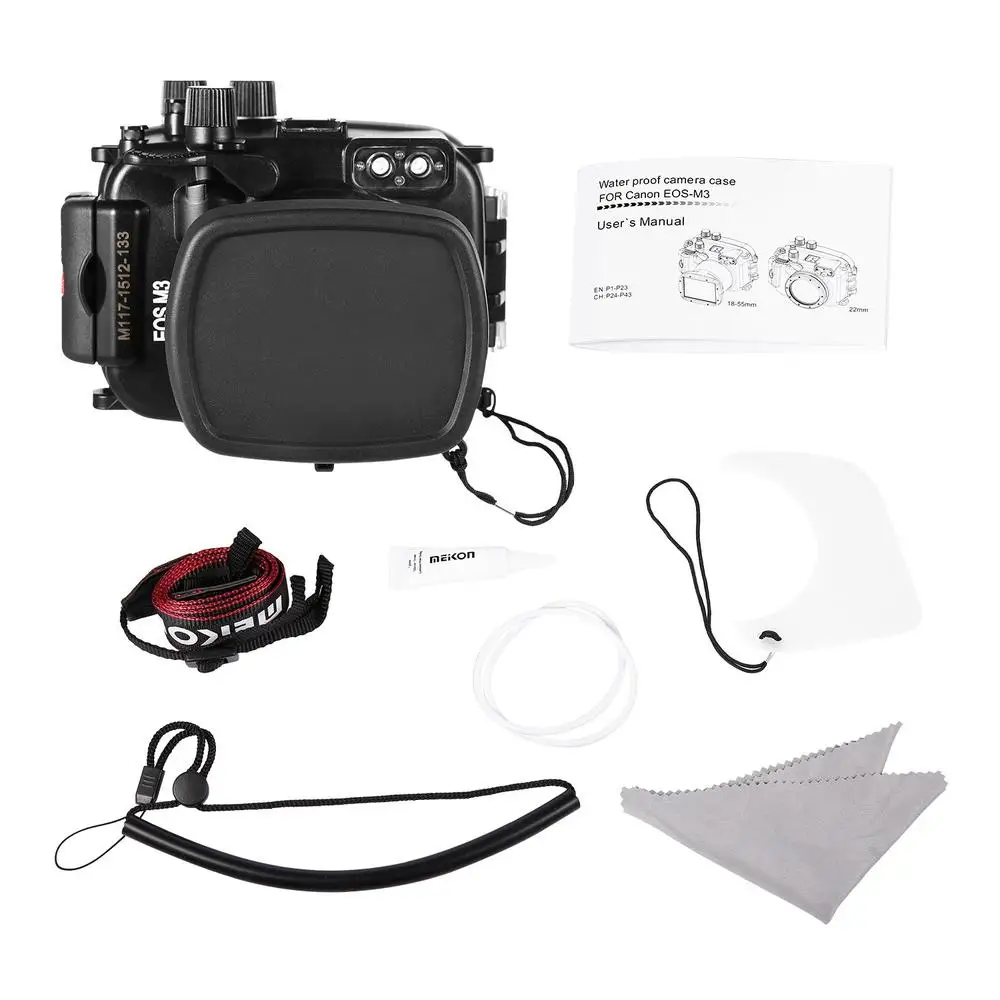 Чехол для подводной камеры Meikon 40 м/130 футов объективов Canon EOS M3 18 55 мм|for canon|eos cameracase