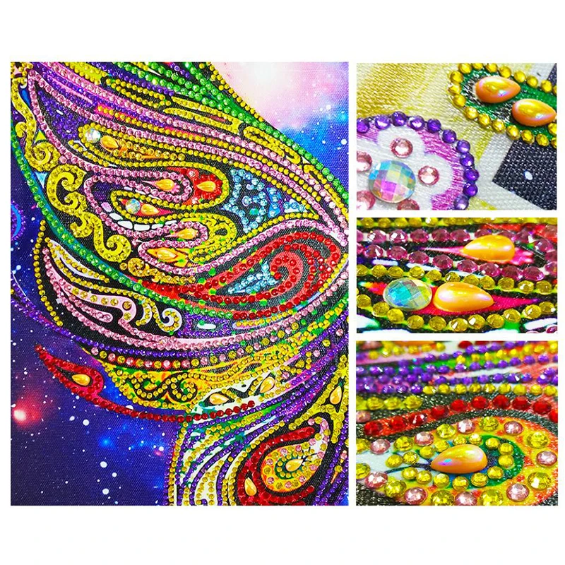 Алмазная картина животное специальная форма бабочка dianond Wall Art DIY вышивка круглая